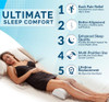 Comfilife Knee Pillow For Back Sleeping 100 Memory Foam Bolster Pillow For Legs Under Knee Pillow For Sleeping On Back Leg & Hip Pain Relief For Side Sleepers Half Moon Pillow