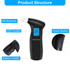 Haptique Breathalyzer With Lcd Digital Display, Portable Tester For Alcohol Includes 12 Mouthpieces(Blue)