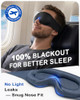 Focbeo Weighted Eye Mask For Sleeping - 100% Blackout Sleep Mask For Women & Men, 3D Contoured Eye Mask For Lash Extensions, Zero Eye Pressure, Memory Foam, Adjustable Strap For Airplane Travel & Meditation
