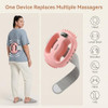 Fuooo 4-Head Fascia Ring Massager, Multifunctional Full-Body Deep Tissue Massage Gun, Hands-Free Ergonomic Electric Massager With Waist Belt, 3 Modes 9 Intensities Cordless Muscle Relief