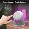 Vlanxie White Noise Sound Machine For Sleeping, 50 Non-Looping Soothing Sounds, 7 Color Night Light With Adjustable Brightness, Timer & Alarm Clock, Touch Screen Control For Baby, Kids, Adults, Home&Travel