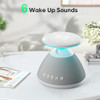 Vlanxie White Noise Sound Machine For Sleeping, 50 Non-Looping Soothing Sounds, 7 Color Night Light With Adjustable Brightness, Timer & Alarm Clock, Touch Screen Control For Baby, Kids, Adults, Home&Travel