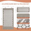 Homlyns Heated Acupressure Mats - 3 Heat Levels With 2 Hours Auto Off, Heating Acupuncture Mat Full Body Massage For Pain Relief Pad In Grey
