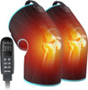 Comrelax Knee Massager With Heat & Air Compression, Heated Knee Brace Wrap, Knee Heating Pad For Arthritis, Joint Pain, 4 Modes 3 Intensities 3 Heat Levels, Leg Massager With Lcd Controller (No Battery)