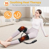 Comrelax Knee Massager With Heat & Air Compression, Heated Knee Brace Wrap, Knee Heating Pad For Arthritis, Joint Pain, 4 Modes 3 Intensities 3 Heat Levels, Leg Massager With Lcd Controller (No Battery)