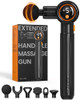 Napre Massage Gun With Extension Handle And 3 Adjustable Angles,Deep Tissue Back Massage For Neck/Shoulders/Waist/Legs/Body Pain Relief,Handheld Percussion Muscle Massager With Portable Case,Black
