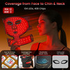 Luzeyo Wireless Red Light Therapy Mask For Face, Anti-Wrinkle & Acne Treatment For Full Face, Chin & Neck, 850Nm Infrared Portable Led Face Mask For Home & Travel Use, Ideal Skincare s For Women