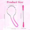 Elegaperma Hair Removal Spring, Spring Epilator Facial Hair Removal Tool, Reusable Facial Threading Hair Removal With Loop,Straight Shapes For Lip Cheek Brow Hairs 4 Pcs