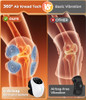 Msfoot 4 Kneading Cushions Knee Massager +1-Second Heat + Red Light Therapy | 3 Intensity Levels, Adjustable Straps Up To 18.9In | Cordless Joint Pain Relief For Arthritis, Athletes & Seniors