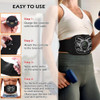 Hoercaal Abs Stimulator, Portable Ems Abdominal Muscle Toner For Home And Office Fitness, Strength Training - Black