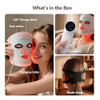 Jdhon Red Light Therapy For Face, 6 Ems Intensity Levels Face Mask,354 Leds, 4 Modes Led Therapy Mask, 2500Mah Rechargeable Controller, Anti-Aging, Skin Firming & Radiant Glow, For Home & Travel