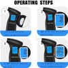 Zyncvibe Breathalyzer Alcohol Tester For Personal Use Portable Breath Alcohol Tester With Lcd Display, 12 Replaceable Mouthpieces Compact Alcohol Tester For Home Party a Travel