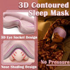 Gusonse Sleep Mask For Women Eyelash Extension, Eye Mask For Lash Extensions No Pressure 3D Contoured Lash Extension Sleep Mask, Block Out Light Sleep Protector Eye Shade Cover For Travel Yoga Nap