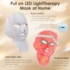 Jwahkg Red Light Therapy Mask For Face 7 Custom Modes With Infrared 'Cordless Led Face Mask & Neck Mask Portable Usb C Rechargeable For Home Use Working Travel Yoga