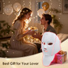 Jwahkg Red Light Therapy Mask For Face 7 Custom Modes With Infrared 'Cordless Led Face Mask & Neck Mask Portable Usb C Rechargeable For Home Use Working Travel Yoga