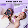 Vyaime Red Light Therapy Mask For Face: Vyaime Rechargeable Led Face Mask At Home With 7 Colors 7 Modes, Wireless Infrared Facial Skin Care Device - Black