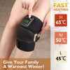Rohvemj Cordless Heated Knee Massager, Knee Massager With Heat, Knee Massager For Pain Relief, Knee Heating Pad For Knee Pain Relief, Fsa Eligible Hsa, Heated Knee Brace Wrap, Black