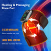 Rohvemj Cordless Heated Knee Massager, Knee Massager With Heat, Knee Massager For Pain Relief, Knee Heating Pad For Knee Pain Relief, Fsa Eligible Hsa, Heated Knee Brace Wrap, Black