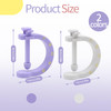 Ornarovi Acupressure Tool Clip With Fixed Clip, Adjustable Acupuncture Manual Massage Tools, Portable Pressure Point Massage Tool For Hand Foot Ear Fatigue Relief (Gray, Purple) 2Pcs
