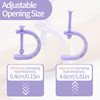 Ornarovi Acupressure Tool Clip With Fixed Clip, Adjustable Acupuncture Manual Massage Tools, Portable Pressure Point Massage Tool For Hand Foot Ear Fatigue Relief (Gray, Purple) 2Pcs