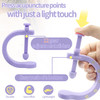 Ornarovi Acupressure Tool Clip With Fixed Clip, Adjustable Acupuncture Manual Massage Tools, Portable Pressure Point Massage Tool For Hand Foot Ear Fatigue Relief (Gray, Purple) 2Pcs