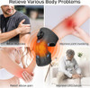 Gobok 8 Modes&20 Intensities Cordless Knee Massager With Heat,Knee Brace For Arthritis Pain Relief,Muscle Relaxation,Heating Pad For Knee Shoulder Elbow, For Father (Pink)