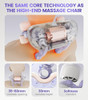 K.Takhoi Shoulder And Neck Heating Massage Pillow, Electric Neck Massager With Heat, 3 Modes & Adjustable Strength, Deep Tissue Cervical Massager For Neck Shoulder Pain Relief, White Purple