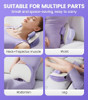 K.Takhoi Shoulder And Neck Heating Massage Pillow, Electric Neck Massager With Heat, 3 Modes & Adjustable Strength, Deep Tissue Cervical Massager For Neck Shoulder Pain Relief, White Purple