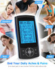 Homchy Tens Unit Muscle Stimulator, 24 Modes Dual Channel Tens Ems Machine For Muscle Tension And Back Relief, Rechargeable Pulse Massager With Timer, 6 Upgraded Pads For Neck Shoulder Leg And Knee
