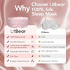 Litbear Silk Sleep Mask For Women, Adjustable 100% Mulberry Silk Sleeping Eye Mask For Side Sleeper, Total Blackout Eye Cover For All Night Sleep, Travel, Office, Or Napping (Pink)