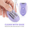Kemei 4-In-1 Women ' S Hair Epilator Suitable For Body Hair On The Face Legs Arms Underarms And Bikini Line 2-Speed Adjustment Built-In Lighting Usb Charging