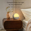 Housbay Mini Sunrise Alarm Clock With Sound Machine, Rhythm Wake-Up Light, White Noise For Sleeping, Compact Phone-Free Bedrooms Clock, Putty
