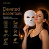 Novomed Red Light Therapy For Face - Red Light Mask - 7 Color Led Face Mask Light Therapy - Wireless And Rechargeable Wellness Beauty Device - Lightweight Face Contoured Design