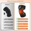 Romyse Knee Massager With Heat & Vibration, Red Light Knee Brace, 5000Mah Cordless Electric Heated Knee Wrap For Knee/Elbow/Shoulder, With Scheduled Shutdown
