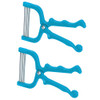 Healifty Epilator Facial Hair Remover Spring Upper Lip Chin Cheeks Neck Stainless Steel Hair Threader Tool For Women Blue 2Pcs