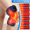 Miula Red Light Therapy & Vibration Massage Knee Brace Wireless Rechargeable With 660Nm&850Nm Light & Heating Function Relief For Knee Joint Elbow & Shoulder Pain Promotes Faster Recovery
