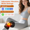 Flaremore Cordless Heated Knee Massager With Vibration, Heated Knee Brace Wrap, Heating Knee Pad For Knee Elbow, Knee Heating Pad For Arthritis With 6 Heating Levels, 3 Massage Modes&Timer (Black+White)