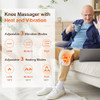 Redlook Cordless Knee Massager With Led Screen, Infrared Heat And Vibration Knee Pain Relief For Swelling Stiff Joints, Stretched Ligament And Muscles Injuries, Portable Knee Massage For Family And Friends