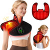 Halidodo Red Light Therapy For Neck Shoulder With Heat & Massage, 5000Mah Controller Infrared Light Pad With 118 Leds, Timer & Pulse Modes, Portable Design For Upper Back, Shoulder, Neck, Last 175-190Mins