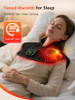 Halidodo Red Light Therapy For Neck Shoulder With Heat & Massage, 5000Mah Controller Infrared Light Pad With 118 Leds, Timer & Pulse Modes, Portable Design For Upper Back, Shoulder, Neck, Last 175-190Mins