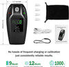 Eektest Breathalyzer High-Precision Portable Alcohol Tester With Usb Charging, Lcd Display, 10 Mouthpieces & Carrying Case (Black 1)