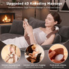 Lideeya 4D Wireless Neck And Shoulder Massager, Bionic Hands Deep Tissue Shiatsu Neck Massager With 3 Relaxation Modes, Portable Electric Kneading Massager For Home Office, Holiday