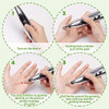 Lkhsyan Acupuncture Pen, 5-In-1 Powerful Meridian Energy Pen For Pain Relief With 3 Massage Heads Usb Rechargeable (Includes Massaging Gel)