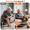 Epinuo Red Light Therapy For Knee,With 5 Vibration Massage, Cordless Rechargeable 5000Mah Heated Knee Massager For Pain Relief, s For Women Men, 660Nm&850Nm Near Infrared Light Brace