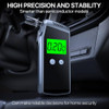 Nephi Breathalyzer Home Alcohol Tester With Lcd Digital Display Portable Breathalyzer For Personal & Party Use With 10 Replaceable Mouthpieces Black)