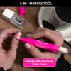Nails Inc File Edit Delete 3-In-1 Corrector Pen Cuticle Pusher Nail Shaper Nail Polish Remover Precision Pointed Tip Easy Clean Up able Fine Pen Tips Clean Gentle Formula 0.13 Fl