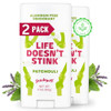 Stinkbug Naturals Organic Aluminum Free Deodorant Stick With Patchouli Coconut Oil And Essential Oils Paraben Free Sensitive Skin Deodorant 2.1 Ounces Pack Of 2
