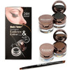 Ucanbe 4 In 1 Gel Eyeliner And Eyebrow Powder Kit Brown Black Water-Proof With Eye Liner Brush