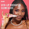 Ruby Kisses Broadway Vita-Lip Clear Lip Gloss (Rosehip Oil ) Ultra-Hydrating & Soothing Formula With Vitamin Oils High-Shine Non-Sticky Finish Healing Glossy Lip Balm With Vitamin A 12 Pack