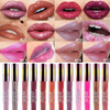 Evpct Pink Glitter Metallic Shimmer Diamond Lipstick Lip Gloss For Women Long Lasting Waterproof Light Bright Rose Pink Sparkle Glitter Matte Liquid Lipstick Lip Makeup Kit 09# 1Pcs